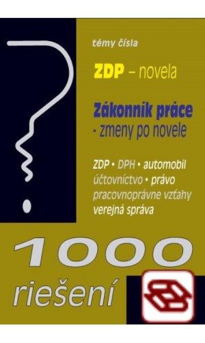 1000 riešení 4/2020 - Zmeny v zákone o dani z príjmov (ZDP), Zmeny v Zákonníku práce