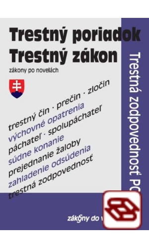 Trestný poriadok, Trestný zákon - zákony po novelách - Trestná zodpovednosť PO