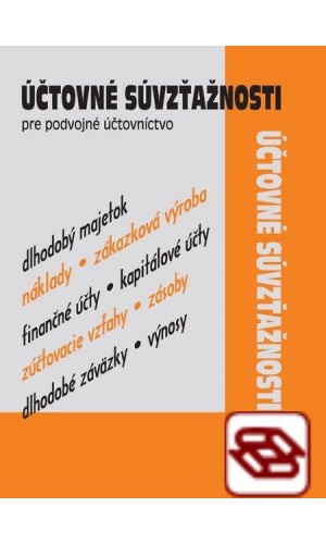 Účtovné súvzťažnosti pre podvojné účtovníctvo - Dlhodobý majetok, náklady, zákazková výroba, finančné a kapitálové účty, výnosy, dlhodobé, záväzky, zúčtovacie vzťahy